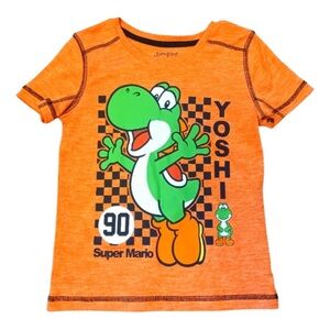 Jumping Beans Nintendo Super Mario Bros Yoshi Active Shirt Orange Sz 10
